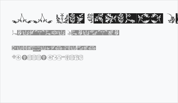 YY Old English Dingbats Business Card