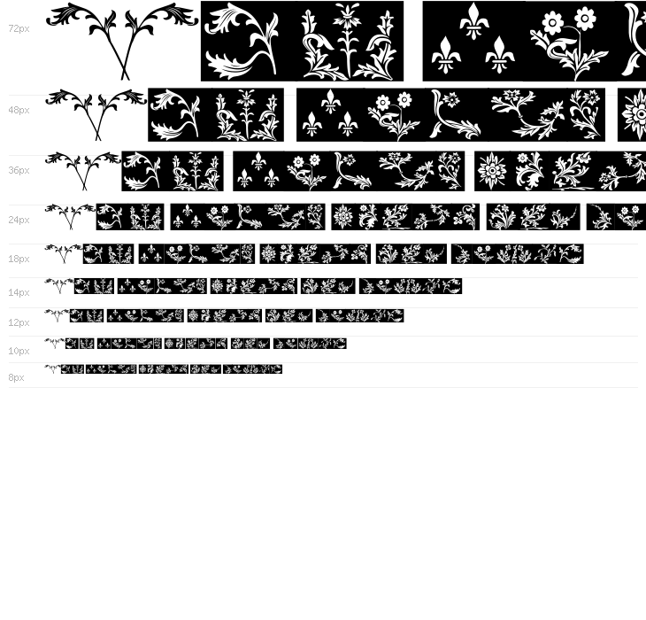 YY Old English Dingbats Waterfall
