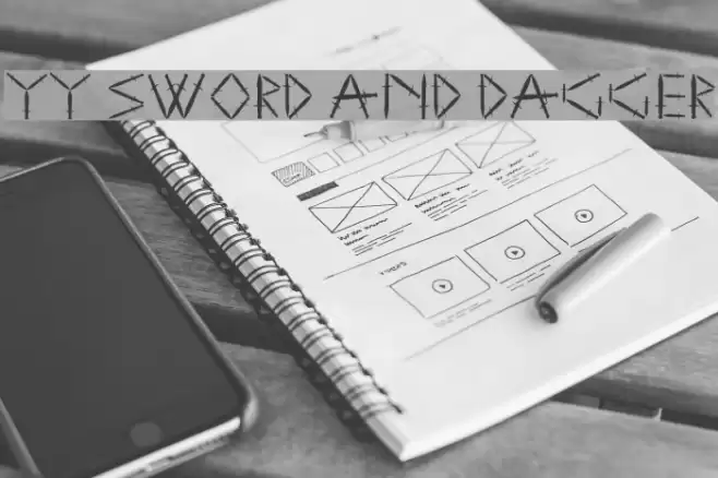YY Sword and Dagger फ़ॉन्ट examples