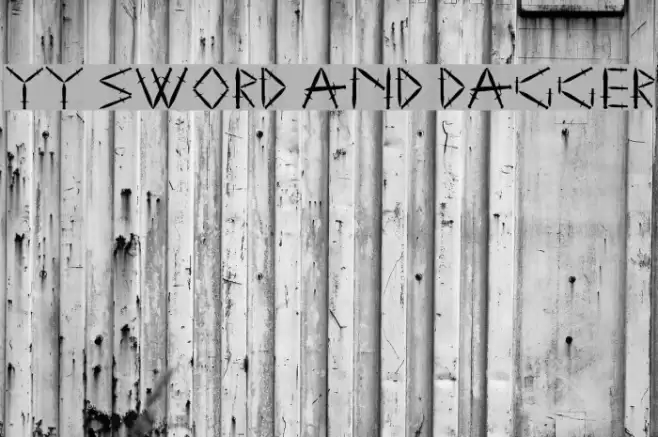 YY Sword and Dagger फ़ॉन्ट examples