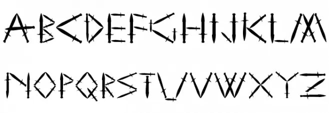 YY Sword and Dagger フォント 小文字