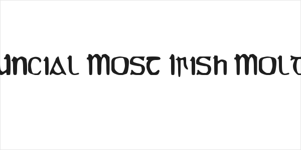 YY Uncial Most Irish Molded Logo