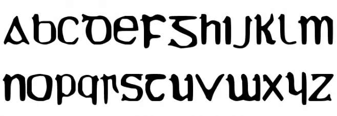 YY Uncial Most Irish Molded خط أحرف صغيرة
