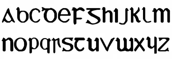 YY Uncial Most Irish Font Litere mici