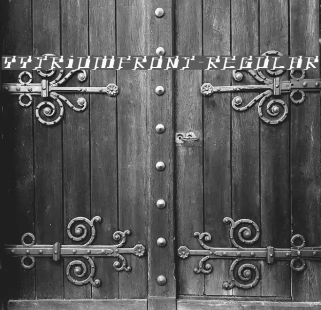 YytriumFront-Regular Font examples