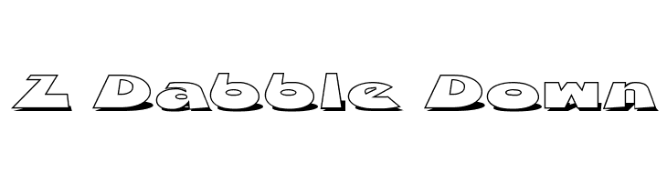 Z Dabble Down Fonte