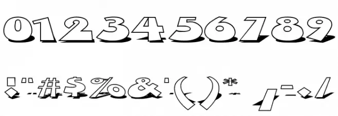 Z Dabble Down フォント その他の文字