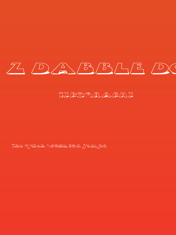 Z Dabble Down Poster