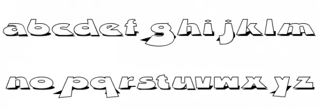 Z Dabble Down フォント 小文字