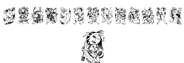 Z-Most Kachina 3 Font LOWERCASE