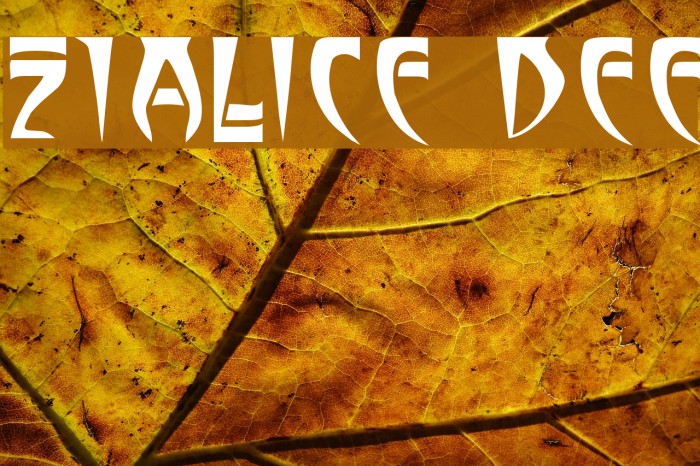 Z1Alice Dee Font examples