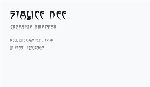 Z1Alice Dee Business Card