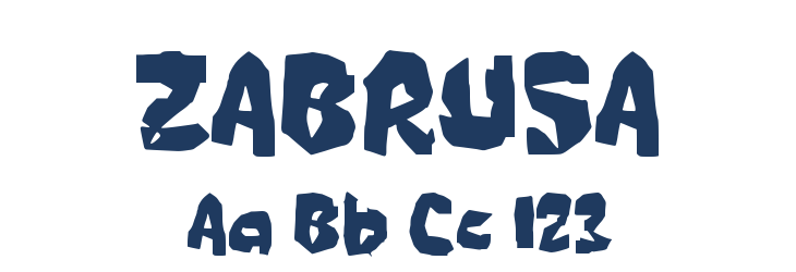 ZABRUSA Font Preview
