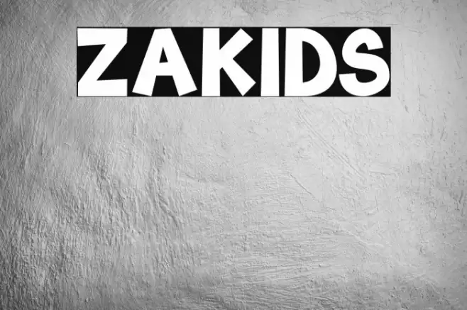 ZAKIDS Font examples