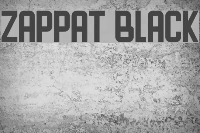 ZAPPAT Black Font examples
