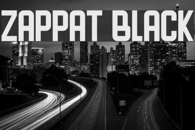 ZAPPAT Black Font examples