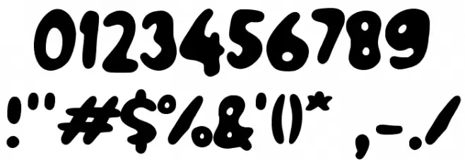 Zaalaaloo Font OTHER CHARS