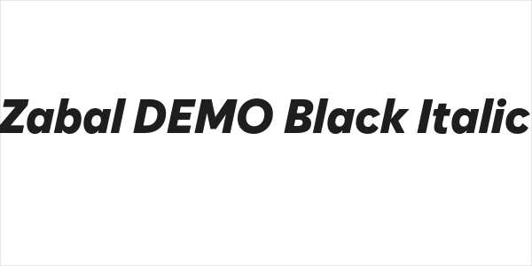 Zabal DEMO Black Italic Logo