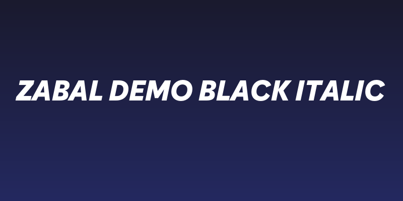 Zabal DEMO Black Italic Social Header