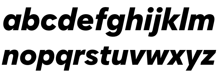 Zabal DEMO Black Italic Font LOWERCASE