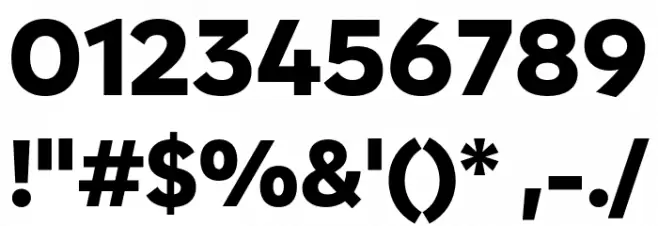 Zabal DEMO Black Font OTHER CHARS