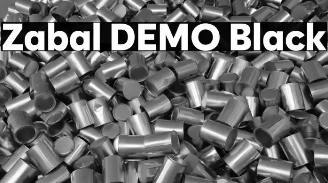 Zabal DEMO Black Font examples