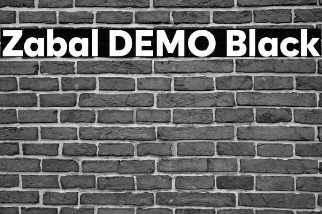 Zabal DEMO Black Font examples