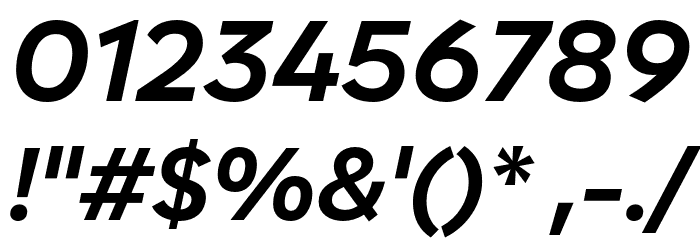 Zabal DEMO Bold Italic Font OTHER CHARS