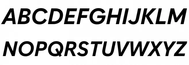 Zabal DEMO Bold Italic Caratteri MAIUSCOLE
