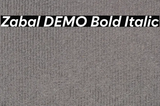 Zabal DEMO Bold Italic Example 3