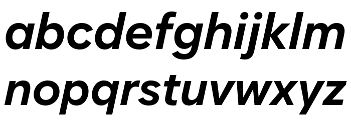 Zabal DEMO Bold Italic Font LOWERCASE