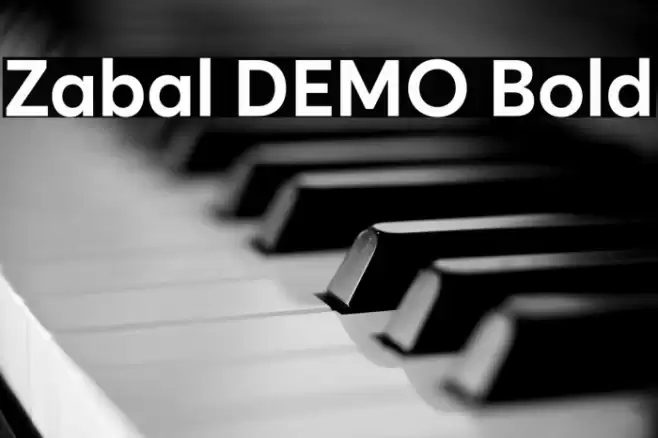 Zabal DEMO Bold Font examples