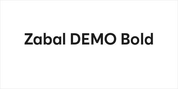 Zabal DEMO Bold Logo