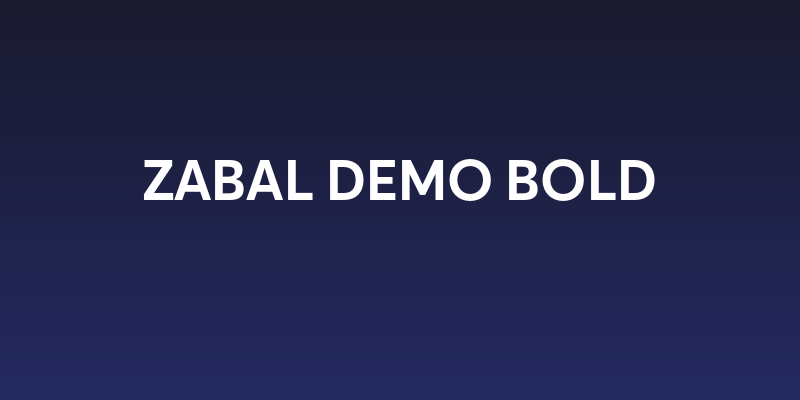 Zabal DEMO Bold Social Header