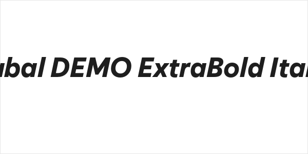 Zabal DEMO ExtraBold Italic Logo