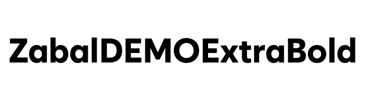 Zabal DEMO ExtraBold  नि: शुल्क फ़ॉन्ट्स डाउनलोड