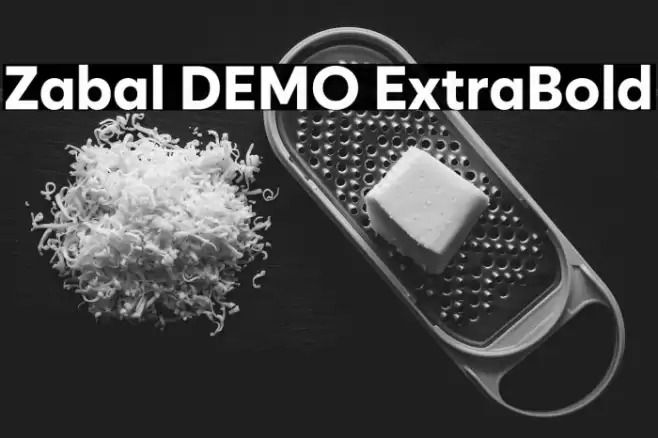 Zabal DEMO ExtraBold Font examples