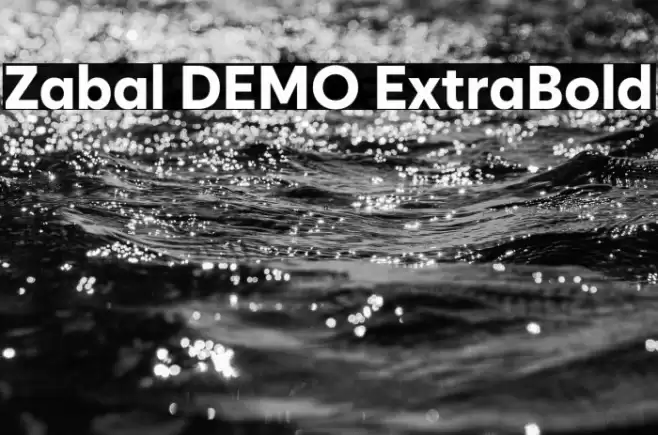 Zabal DEMO ExtraBold Font examples