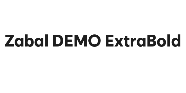 Zabal DEMO ExtraBold Logo