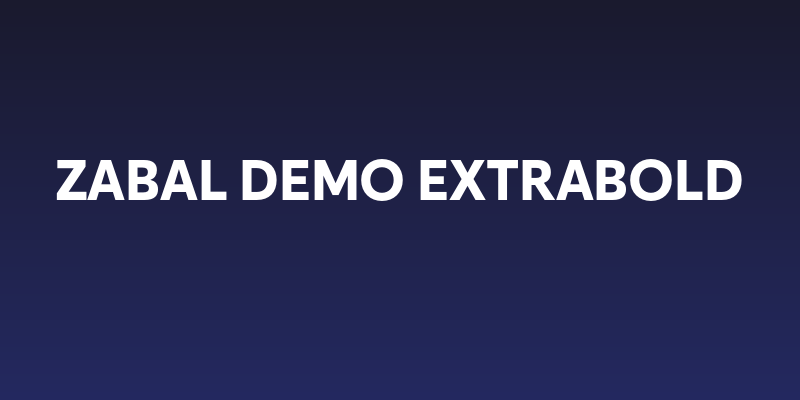 Zabal DEMO ExtraBold Social Header