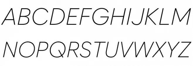 Zabal DEMO ExtraLight Italic Fonte MAIÚSCULAS