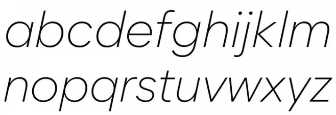 Zabal DEMO ExtraLight Italic フォント 小文字