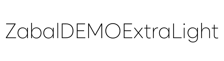 Zabal DEMO ExtraLight  Fuentes Gratis Descargar