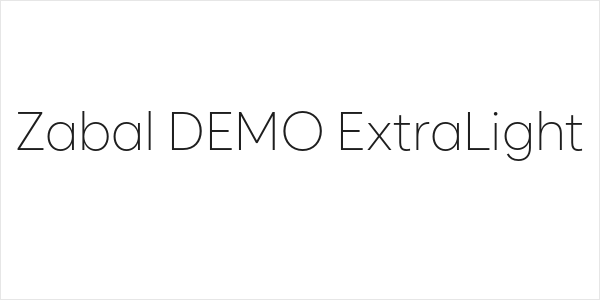 Zabal DEMO ExtraLight Logo