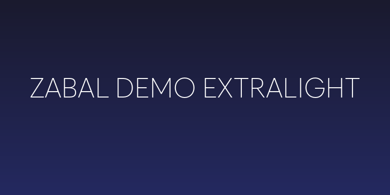Zabal DEMO ExtraLight Social Header