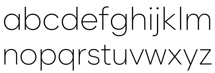 Zabal DEMO ExtraLight Font LOWERCASE