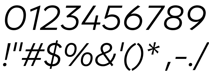 Zabal DEMO Italic Font OTHER CHARS