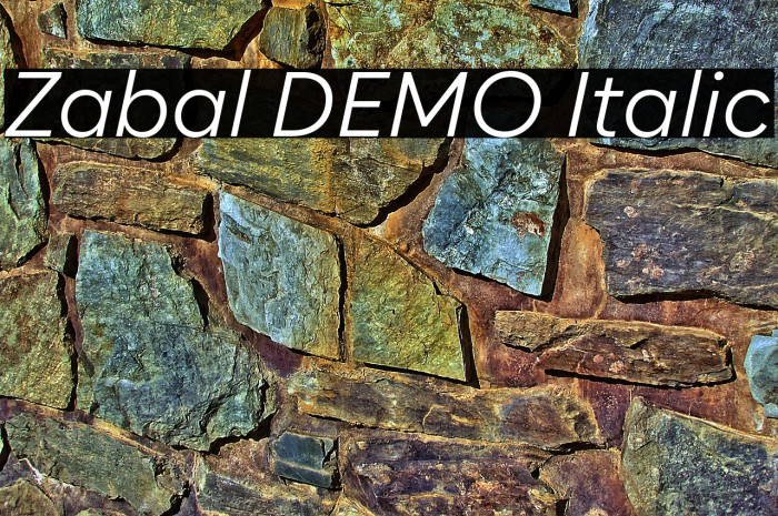 Zabal DEMO Italic Example 1