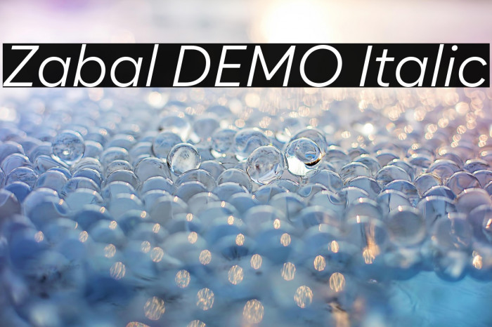 Zabal DEMO Italic Example 3