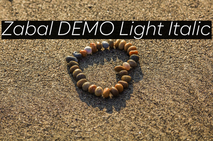 Zabal DEMO Light Italic Example 3